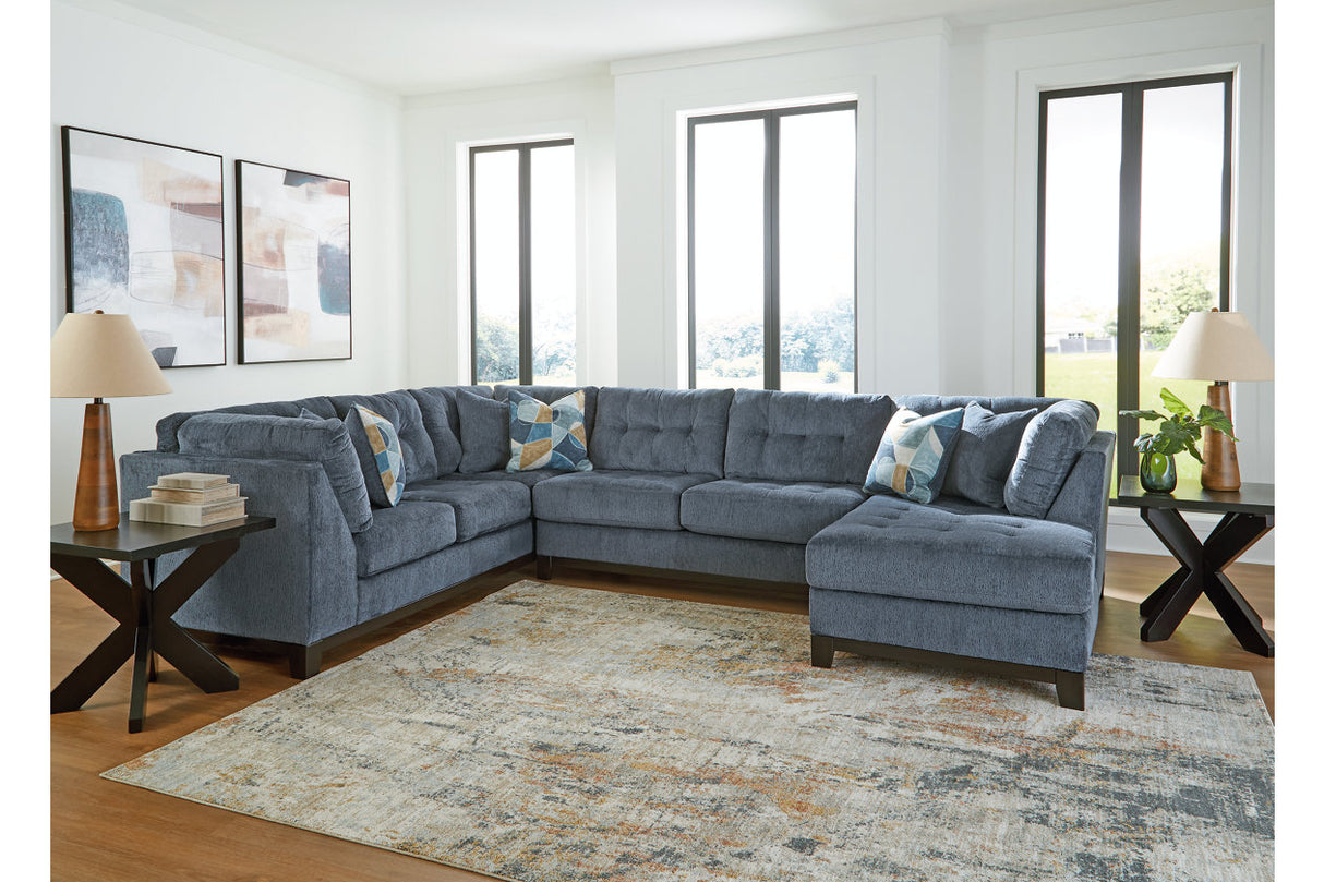 Maxon Place Navy 3-Piece Sectional with Chaise from Ashley - Luna Furniture
