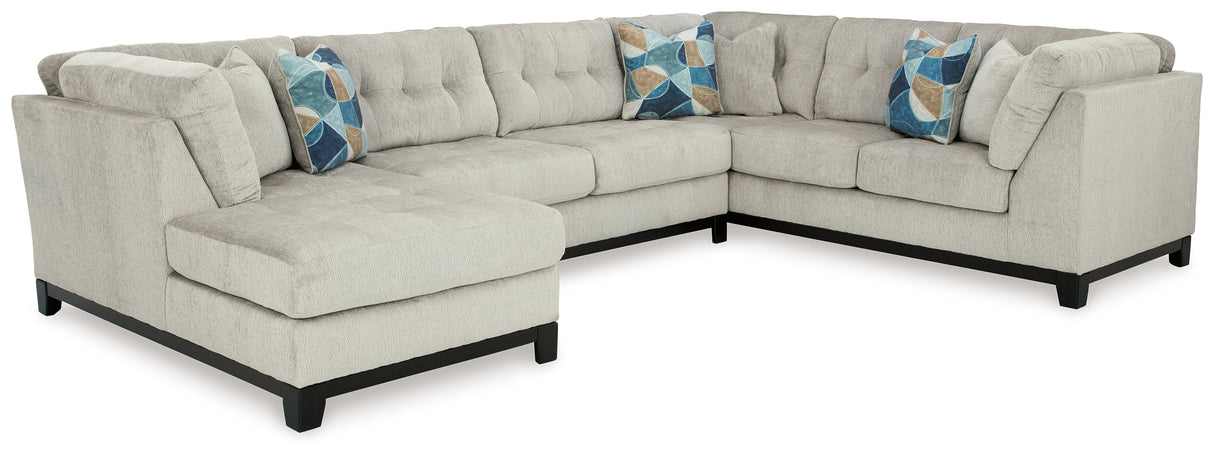 Maxon Place Stone 3-Piece Sectional with Chaise from Ashley - Luna Furniture