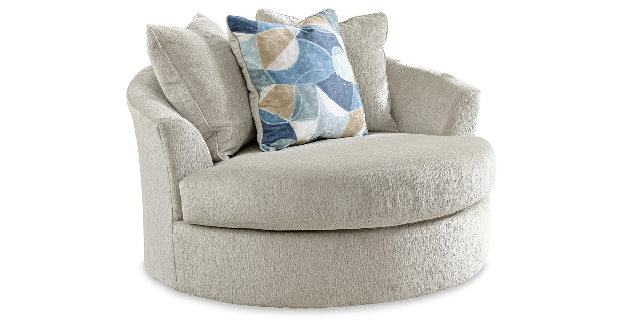 Maxon Place Stone Oversized Swivel Accent Chair from Ashley - Luna Furniture