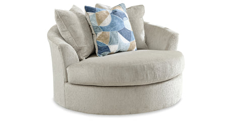 Maxon Place Stone Oversized Swivel Accent Chair from Ashley Furniture - Luna Furniture