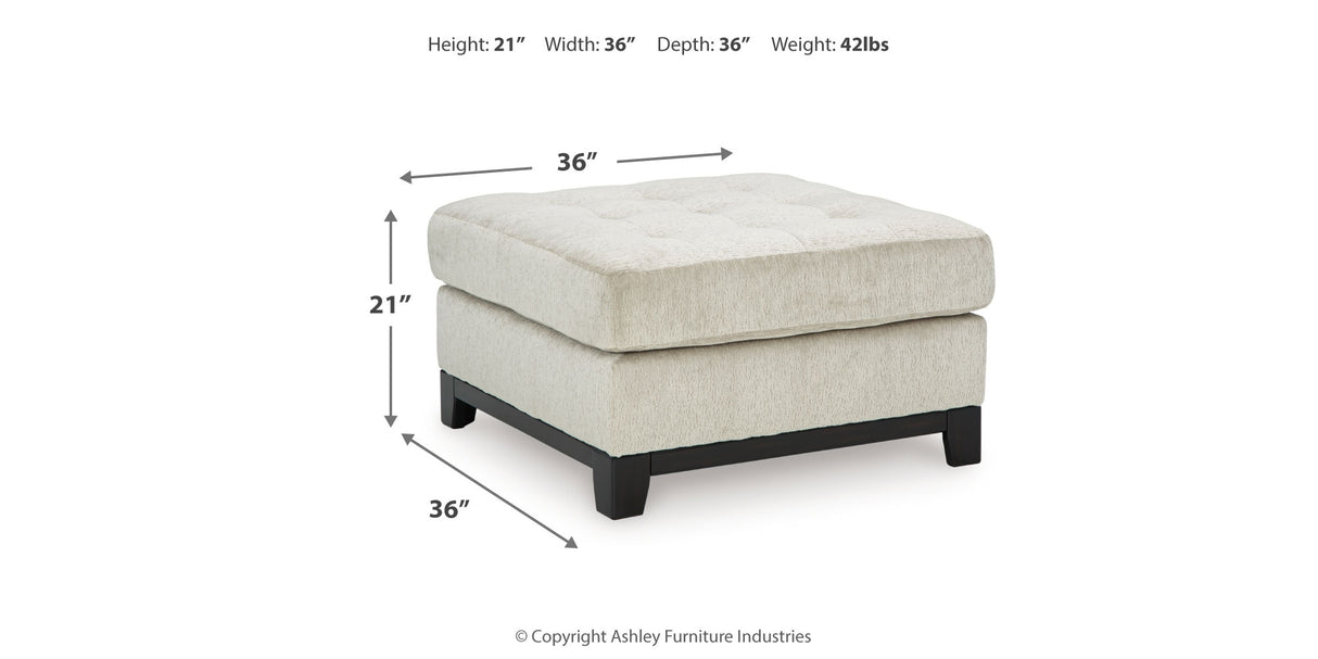 Maxon Place Chair and Ottoman in Stone from Ashley - Luna Furniture