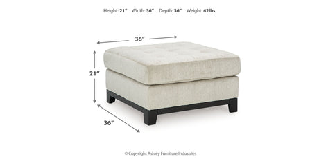 Maxon Place Chair and Ottoman in Stone from Ashley - Luna Furniture