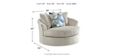 Maxon Place Chair and Ottoman in Stone from Ashley - Luna Furniture