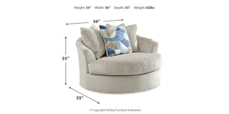 Maxon Place Chair and Ottoman in Stone from Ashley - Luna Furniture