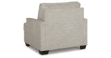 Vayda Chair and Ottoman in Pebble from Ashley - Luna Furniture