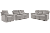 Barnsana Ash Power Reclining Sofa, Loveseat and Recliner from Ashley - Luna Furniture