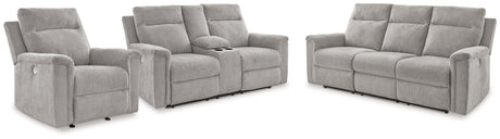 Barnsana Ash Power Reclining Sofa, Loveseat and Recliner from Ashley Furniture - Luna Furniture