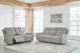 Barnsana Ash Power Reclining Sofa and Loveseat from Ashley Furniture - Luna Furniture