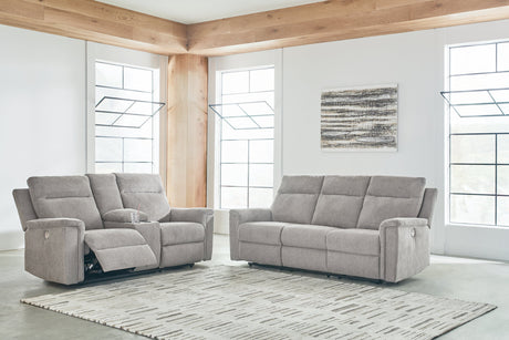 Barnsana Ash Power Reclining Sofa, Loveseat and Recliner from Ashley - Luna Furniture