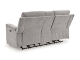 Barnsana Ash Power Reclining Loveseat with Console from Ashley - Luna Furniture