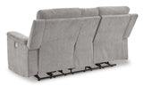 Barnsana Ash Power Reclining Loveseat with Console from Ashley Furniture - Luna Furniture