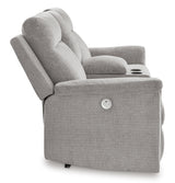 Barnsana Ash Power Reclining Loveseat with Console from Ashley Furniture - Luna Furniture