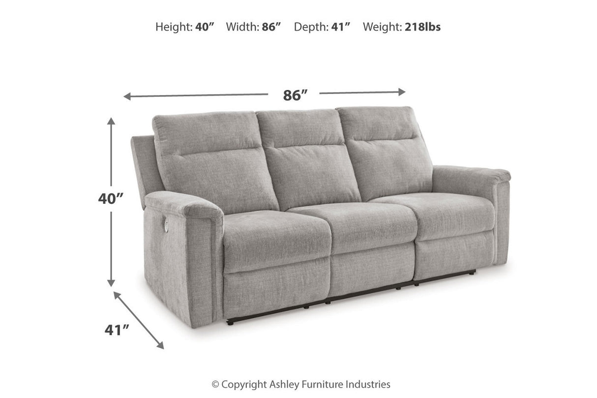 Barnsana Ash Power Reclining Sofa, Loveseat and Recliner from Ashley - Luna Furniture