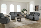 Barnsana Gravel Power Reclining Sofa, Loveseat and Recliner from Ashley Furniture - Luna Furniture