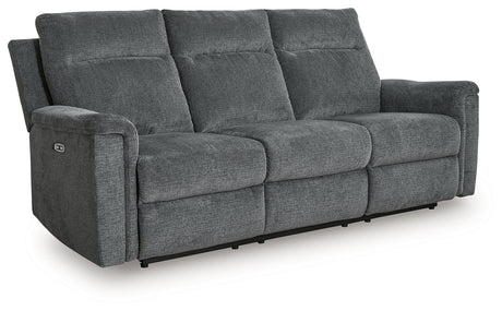 Barnsana Gravel Sofa, Loveseat and Recliner Power Reclining Living Room Set from Ashley Furniture - Luna Furniture