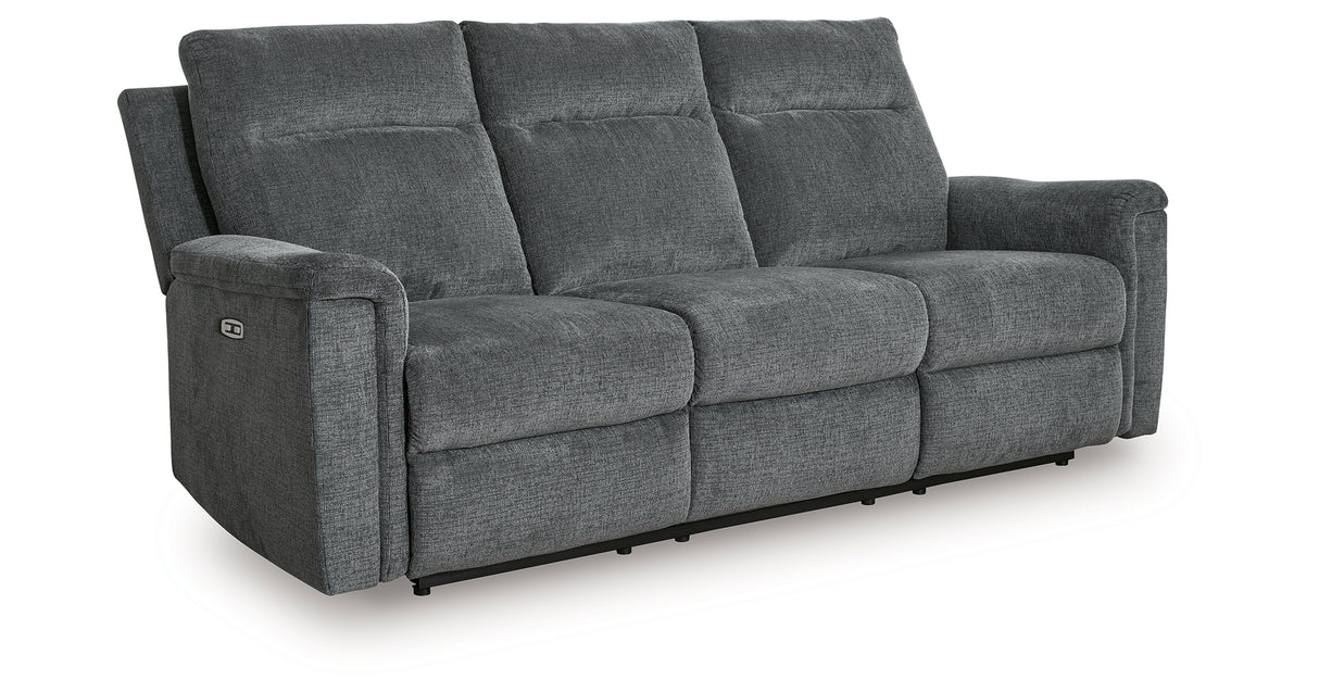 Barnsana Gravel Power Reclining Sofa, Loveseat and Recliner from Ashley Furniture - Luna Furniture