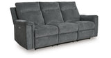 Barnsana Gravel Power Reclining Sofa, Loveseat and Recliner from Ashley Furniture - Luna Furniture