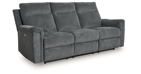 Barnsana Gravel Power Reclining Sofa, Loveseat and Recliner from Ashley Furniture - Luna Furniture