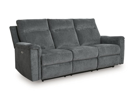 Barnsana Gravel Power Reclining Sofa from Ashley - Luna Furniture