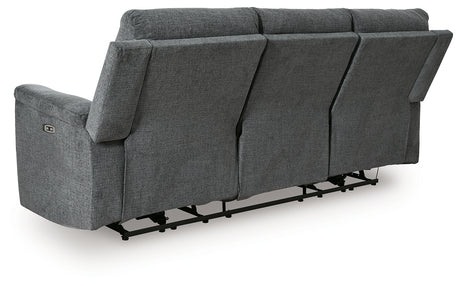 Barnsana Gravel Sofa, Loveseat and Recliner Power Reclining Living Room Set from Ashley Furniture - Luna Furniture
