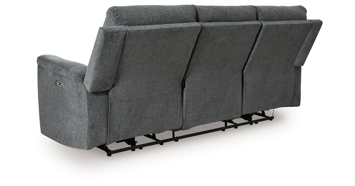 Barnsana Gravel Power Reclining Sofa, Loveseat and Recliner from Ashley Furniture - Luna Furniture