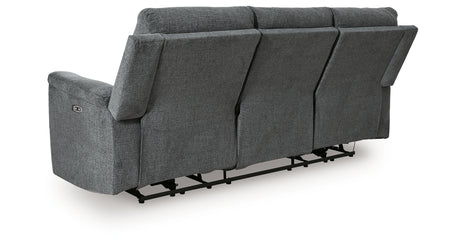 Barnsana Gravel Power Reclining Sofa, Loveseat and Recliner from Ashley Furniture - Luna Furniture