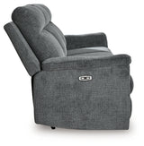 Barnsana Gravel Power Reclining Sofa, Loveseat and Recliner from Ashley Furniture - Luna Furniture