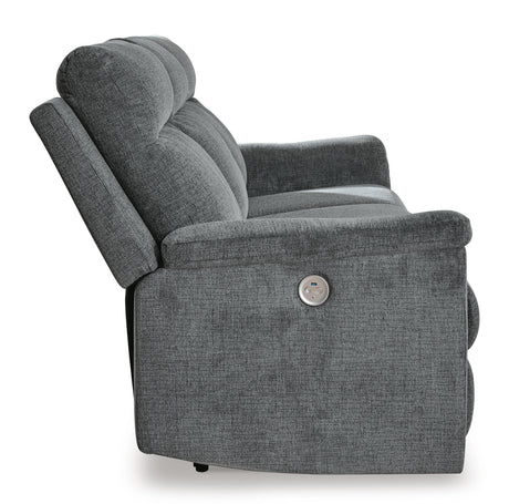 Barnsana Gravel Power Reclining Sofa from Ashley Furniture - Luna Furniture