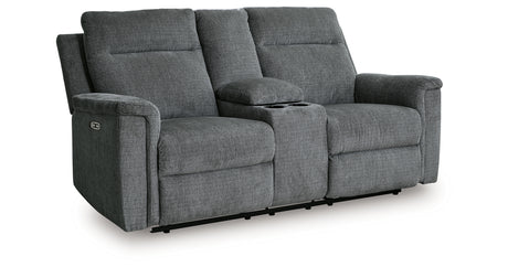 Barnsana Gravel Power Reclining Sofa, Loveseat and Recliner from Ashley Furniture - Luna Furniture