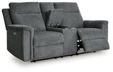 Barnsana Gravel Sofa, Loveseat and Recliner Power Reclining Living Room Set from Ashley - Luna Furniture