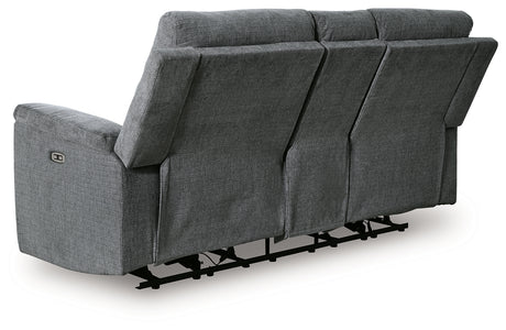 Barnsana Gravel Sofa, Loveseat and Recliner Power Reclining Living Room Set from Ashley Furniture - Luna Furniture