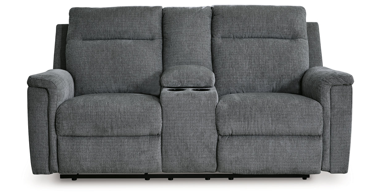 Barnsana Gravel Power Reclining Sofa, Loveseat and Recliner from Ashley Furniture - Luna Furniture