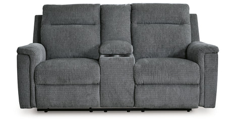 Barnsana Gravel Power Reclining Sofa, Loveseat and Recliner from Ashley Furniture - Luna Furniture