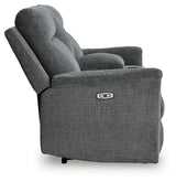Barnsana Gravel Power Reclining Sofa, Loveseat and Recliner from Ashley Furniture - Luna Furniture