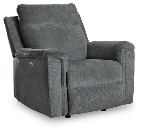 Barnsana Gravel Sofa, Loveseat and Recliner Power Reclining Living Room Set from Ashley Furniture - Luna Furniture