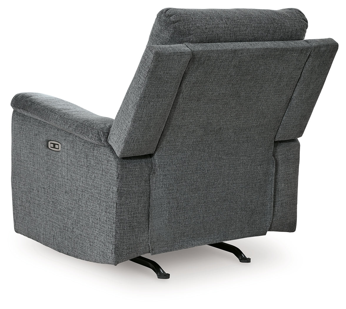 Barnsana Gravel Power Reclining Sofa, Loveseat and Recliner from Ashley Furniture - Luna Furniture