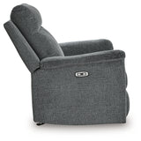 Barnsana Gravel Power Reclining Sofa, Loveseat and Recliner from Ashley Furniture - Luna Furniture