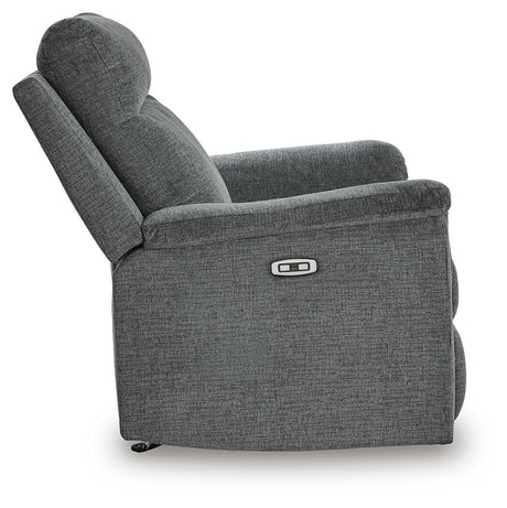 Barnsana Gravel Sofa, Loveseat and Recliner Power Reclining Living Room Set from Ashley Furniture - Luna Furniture