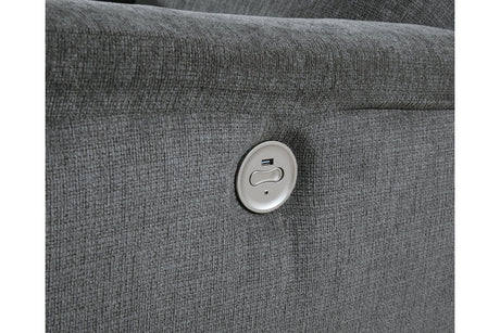 Barnsana Gravel Power Reclining Sofa, Loveseat and Recliner from Ashley - Luna Furniture