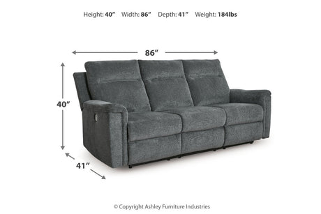 Barnsana Gravel Power Reclining Sofa, Loveseat and Recliner from Ashley - Luna Furniture