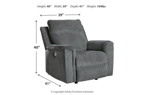 Barnsana Gravel Power Reclining Sofa, Loveseat and Recliner from Ashley - Luna Furniture