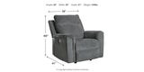 Barnsana Gravel Power Reclining Sofa, Loveseat and Recliner from Ashley Furniture - Luna Furniture