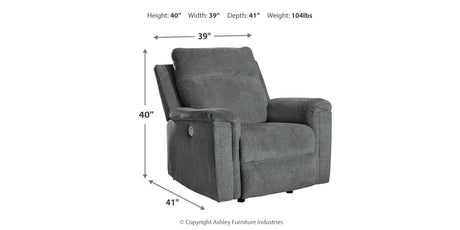 Barnsana Gravel Power Reclining Sofa, Loveseat and Recliner from Ashley Furniture - Luna Furniture