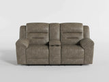 Hazen Dark Brown Double Reclining Loveseat with Center Console from Homelegance - Luna Furniture