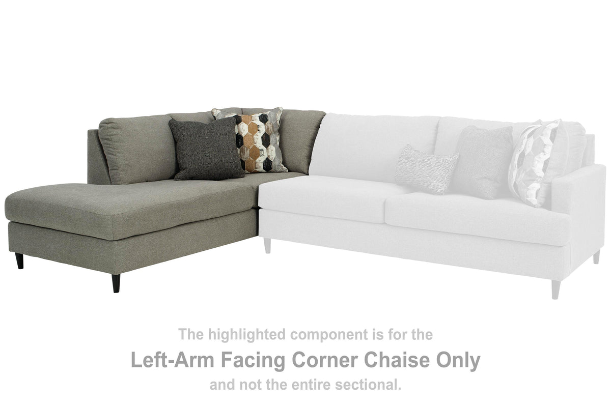 Santasia Granite Left-Arm Facing Corner Chaise from Ashley - Luna Furniture