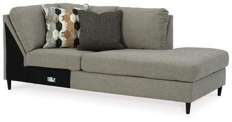 Santasia Granite Right-Arm Facing Corner Chaise from Ashley - Luna Furniture