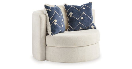 Padova Ivory Swivel Accent Chair from Ashley - Luna Furniture
