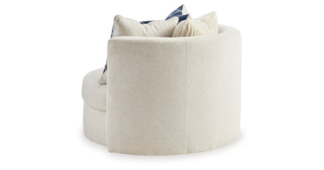 Padova Ivory Swivel Accent Chair from Ashley - Luna Furniture