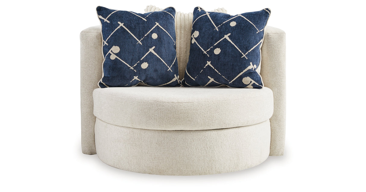 Padova Ivory Swivel Accent Chair from Ashley - Luna Furniture
