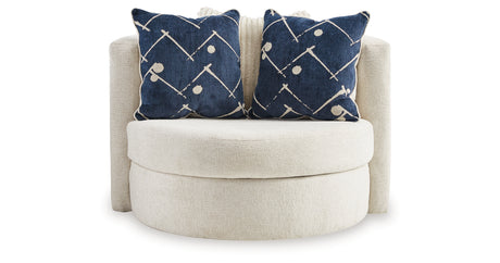 Padova Ivory Swivel Accent Chair from Ashley - Luna Furniture